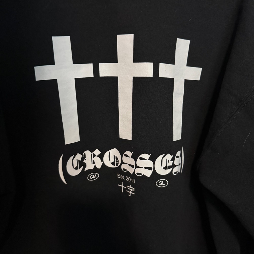 Crosses Band Hoodie Mens Large Black Chino Moreno Deftones Sweatshirt Pullover - Picture 6 of 9